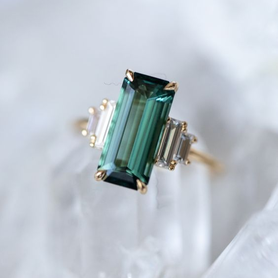 Vintage Turquoise Crystal Ring