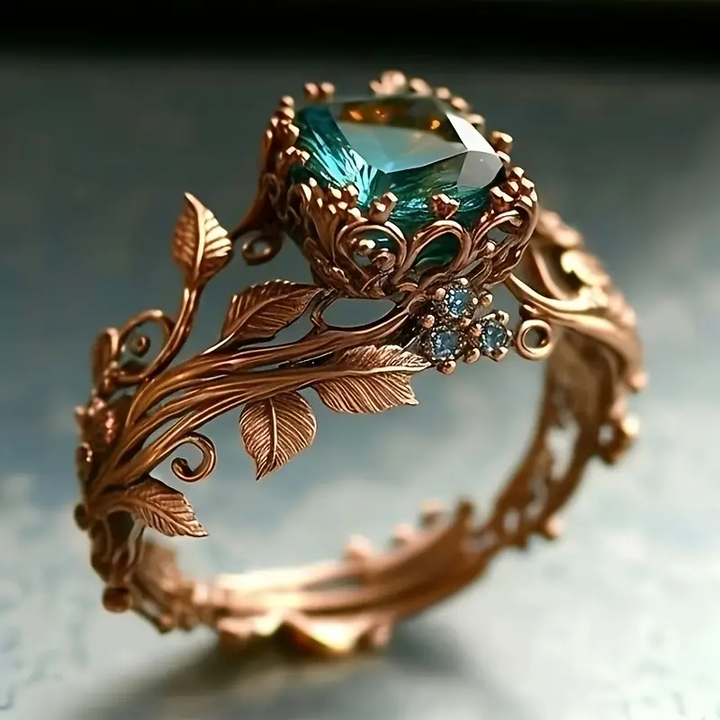 Natural Green Crystal Ring" can be rewritten as "Emerald Green Crystal Ring.