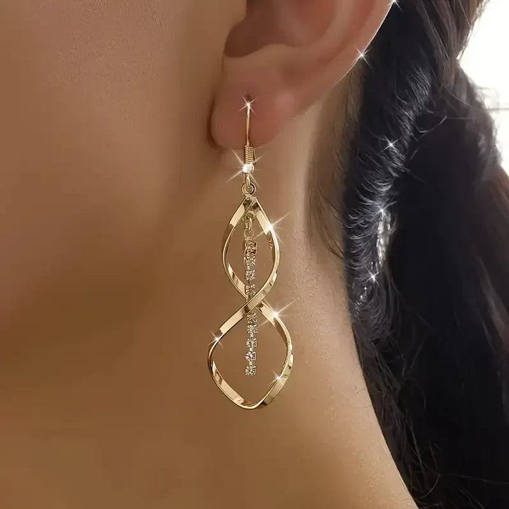 Gold Luxury Spiral Earrings