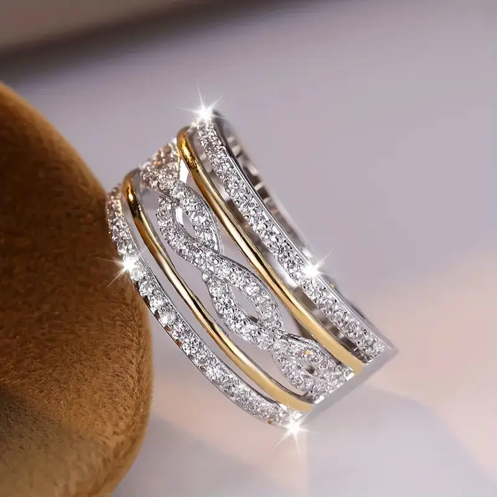 Stunning Braided Ring with Cubic Zirconia