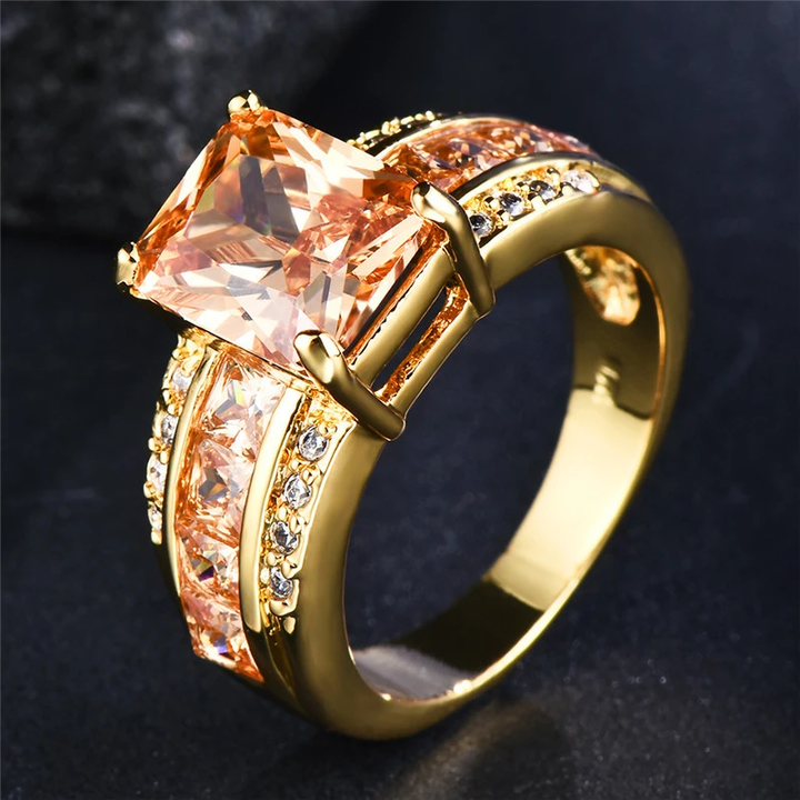 Orange Crystal Ring