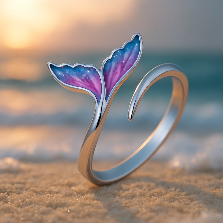 Colorful Dolphin Tail Adjustable Ring