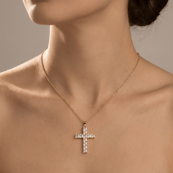 Radiant Cross Collar Necklace