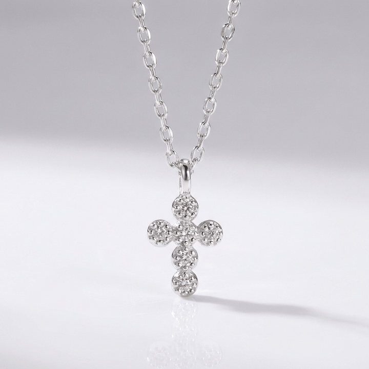Petite Diamond Cross Necklace