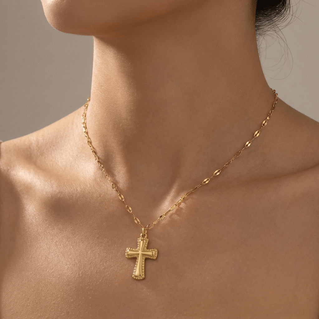 Elegant Gold-Plated Cross Necklace