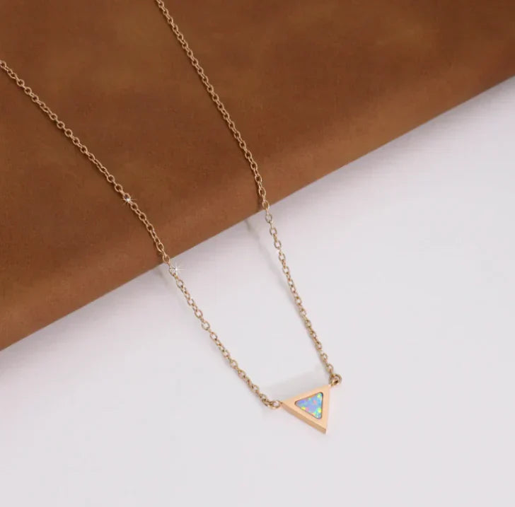 Triangular Moonstone Necklace