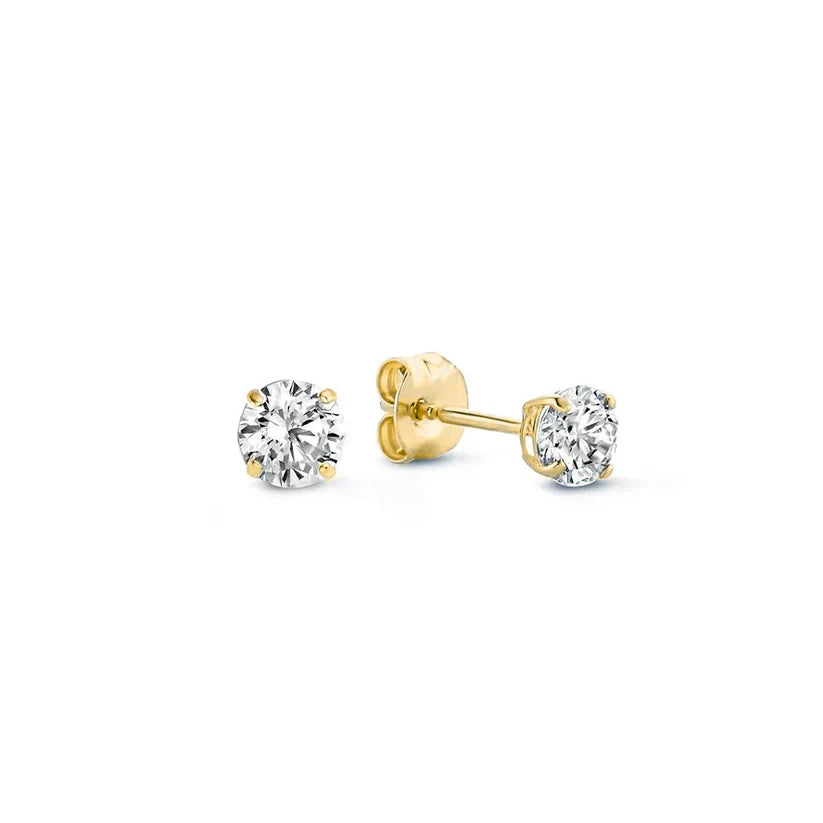 Moonstone Button Earrings