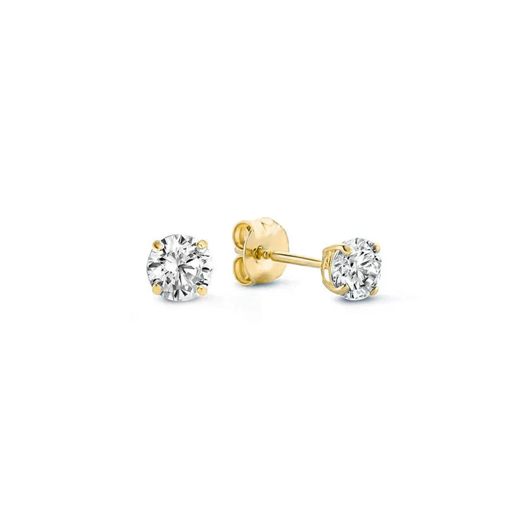 Moonstone Button Earrings