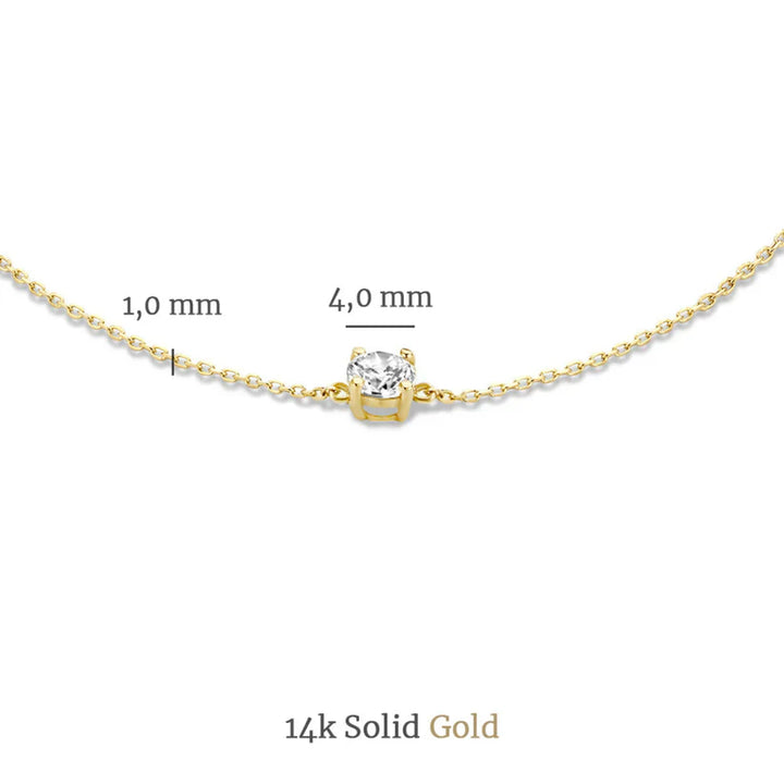 Gold Moissanite Necklace and Bracelet Set