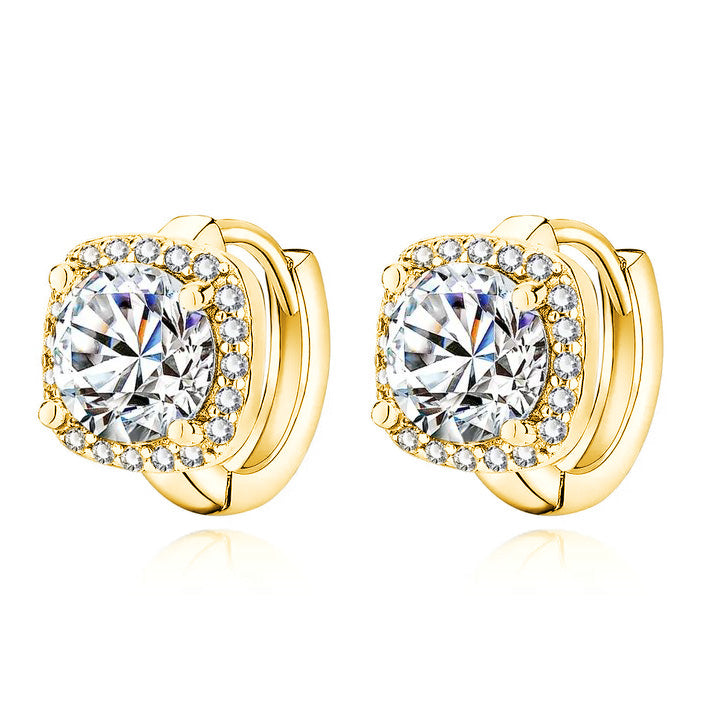 Aurora Gold Square Earrings