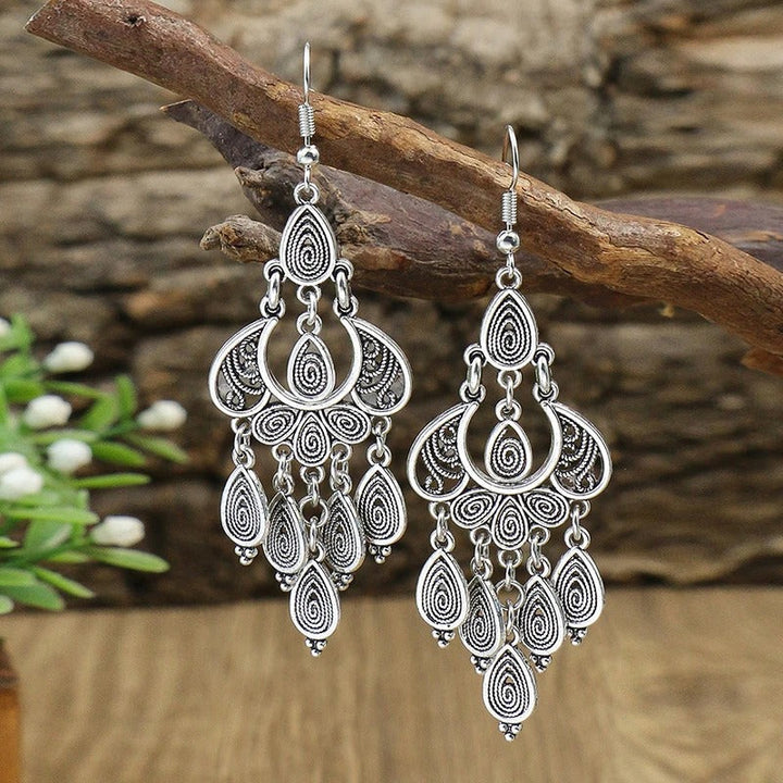 Vintage Silver Pendant Earrings