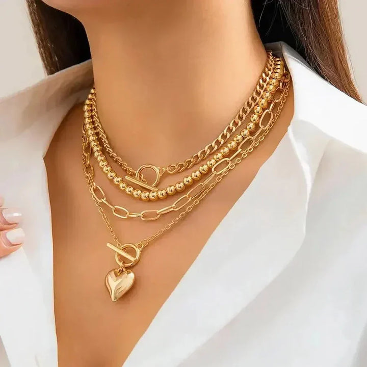 Layered Heart Necklace