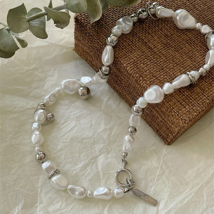 Vintage Pearl and Silver Bead Collar
