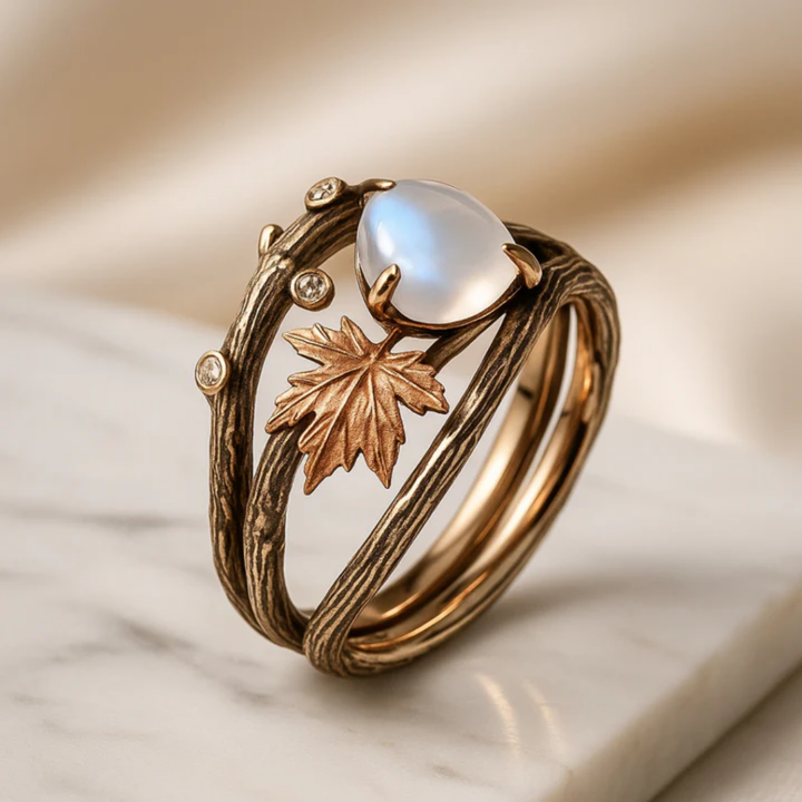 Natural Moonstone Ring" can be rewritten as "Genuine Moonstone Ring.