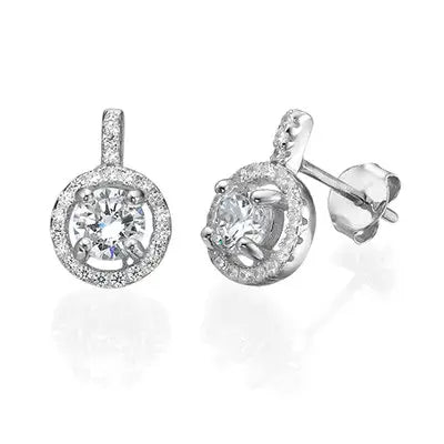 Round Cubic Zirconia Earrings