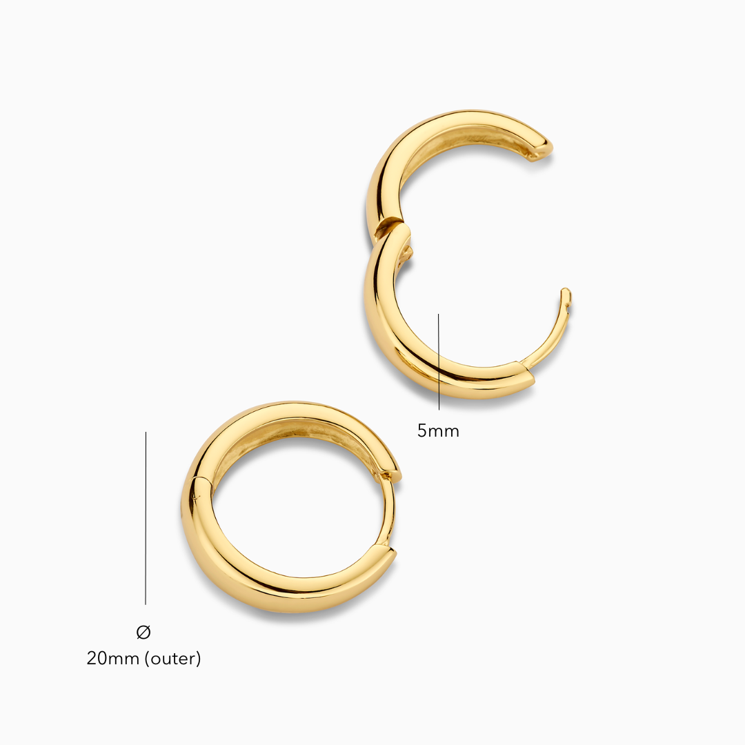 Gold Queen Hoop Earrings