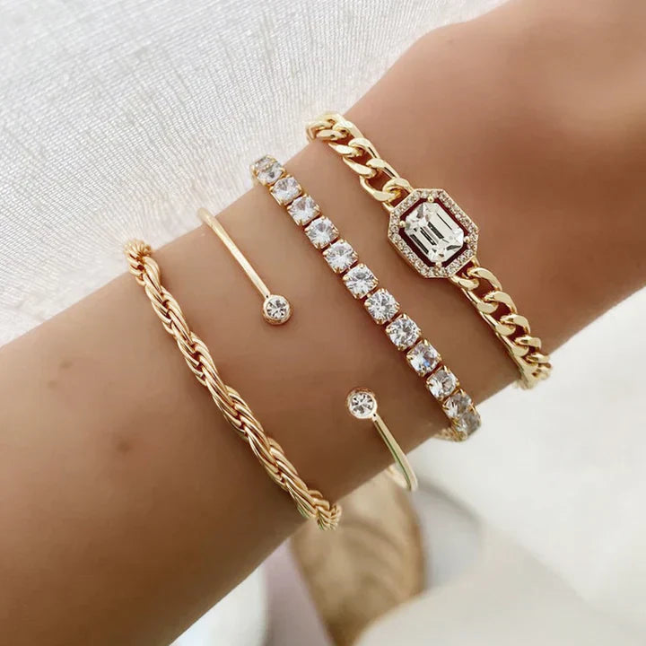 Isabella Castillo Gold Bracelet Set